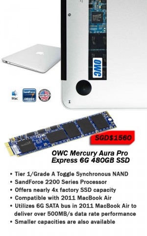 OWC Mercury Aura Pro
Express 6G 480GB SSD